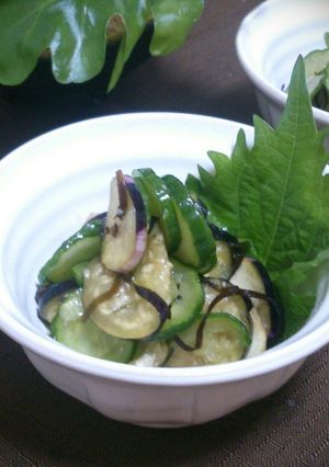 茄子と胡瓜のマリネ 塩昆布風味-レシピのメイン写真