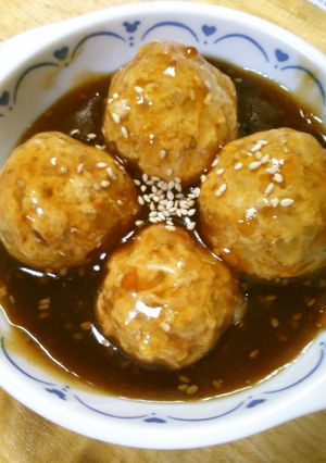 ヘルシー 肉団子の甘酢あん ミートボール-レシピのメイン写真