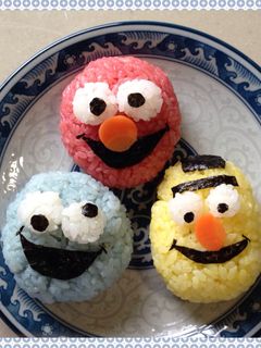 簡単キャラ弁 エルモ クッキーモンスター-レシピのメイン写真
