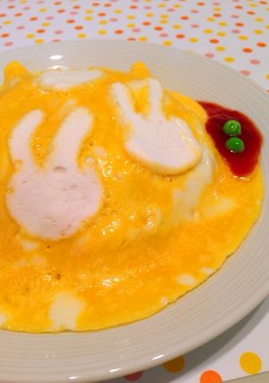 お月見うさぎのオムライス-レシピのメイン写真