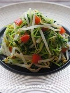 超簡単♪豆苗ともやしの塩トマト炒め-レシピのメイン写真