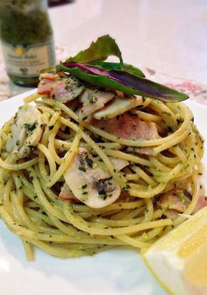 金時草のジェノベーゼパスタ-レシピのメイン写真
