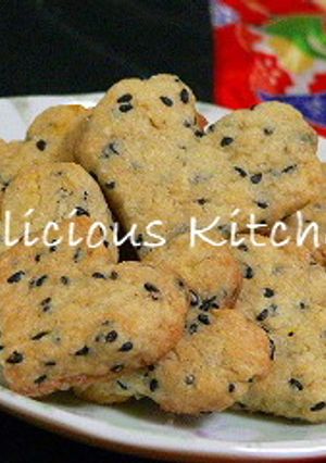 今すぐ作れる!クッキー☆かぼちゃ&黒ごま-レシピのメイン写真