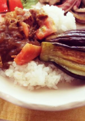ナス焼きカレー、簡単ヘルシー！-レシピのメイン写真