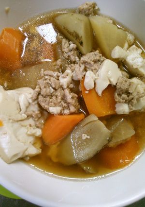 牛蒡 豆腐 挽き肉の煮物 シンプルで美味-レシピのメイン写真