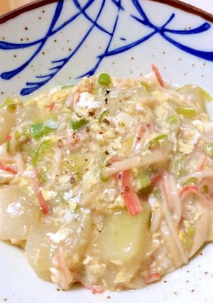 夕顔のカニたま中華餡掛け-レシピのメイン写真