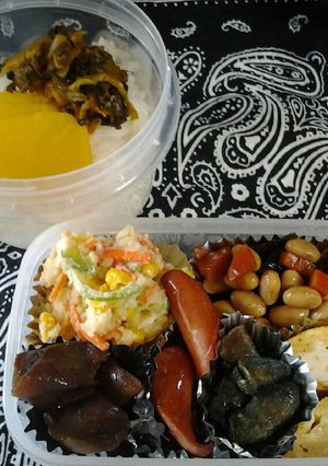 パート主婦の煮豆弁当-レシピのメイン写真