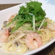 海老のゴマ風味クリームパスタ☆