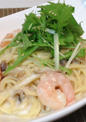 海老のゴマ風味クリームパスタ☆-レシピのメイン写真