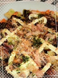 キャベツ大量消費!簡単お好み焼き~-レシピのメイン写真