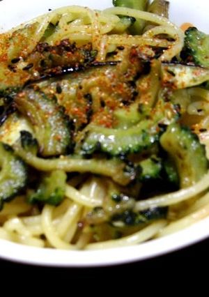 塩昆布と苦瓜のパスタ-レシピのメイン写真