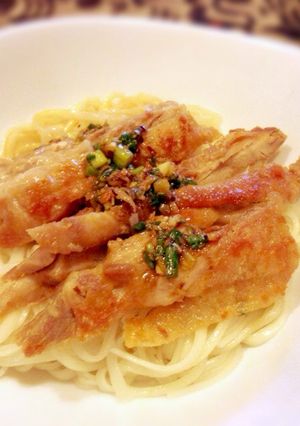 中華風♪ パリパリ鶏の汁なしそうめん-レシピのメイン写真