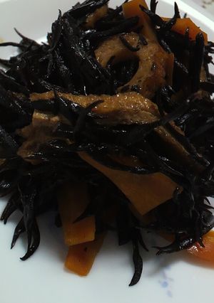 ミネラルなひじき煮★ちくわ、油揚げ、人参-レシピのメイン写真