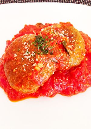 イワシバークのバジルトマト煮込み☆-レシピのメイン写真