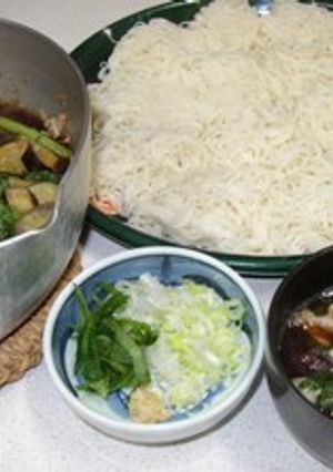 豚肉となすのごちそうめん-レシピのメイン写真