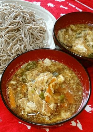 とろーり卵が美味しい✩親子つけ蕎麦-レシピのメイン写真