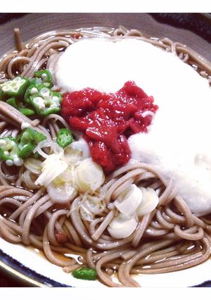 簡単！サッパリ梅ねばとろそば-レシピのメイン写真