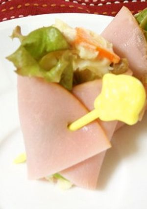 お弁当に！カワイイ☆ポテトサラダブーケ-レシピのメイン写真