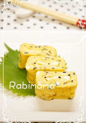 ✿お弁当に*黒ゴマ塩の玉子焼き✿-レシピのメイン写真
