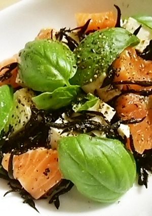 オリーブオイルで♡豆腐とひじきのサラダ-レシピのメイン写真