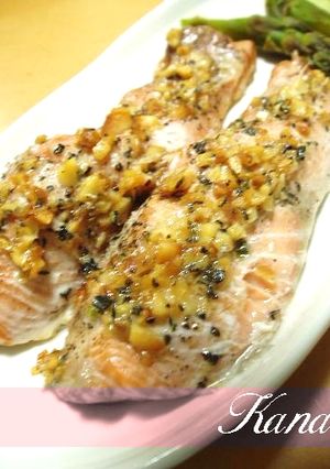 鮭のハーブ・ガーリック・バター焼き-レシピのメイン写真