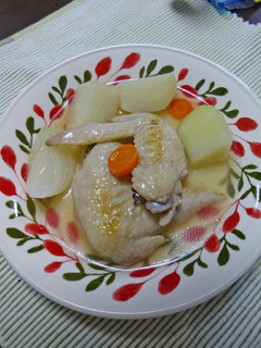 手羽先とコールラビのうま煮-レシピのメイン写真