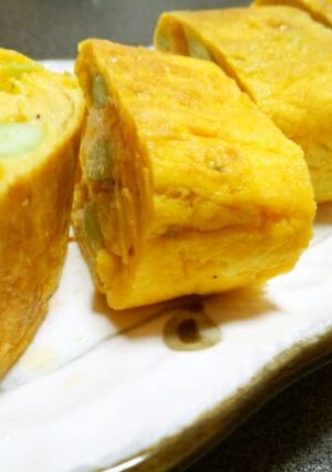 バターコーンと枝豆の卵焼き-レシピのメイン写真