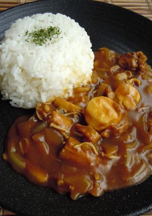フライパンで★海の幸＆山の幸カレー-レシピのメイン写真