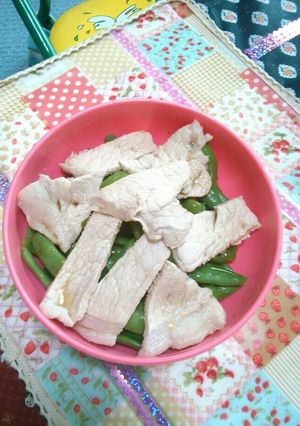 ささげししとう豚肉サラダ-レシピのメイン写真