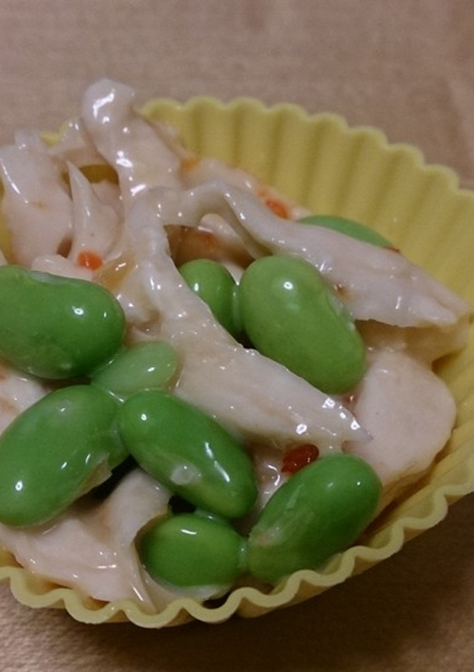 お弁当に!!ささみと枝豆のチリマヨ合え-レシピのメイン写真