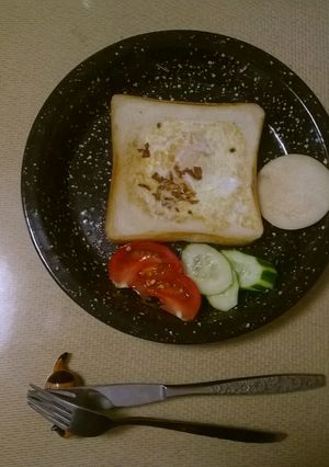 フライパン一つで目玉焼きトースト-レシピのメイン写真
