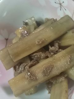 ゴボウと牛肉の炒め煮-レシピのメイン写真