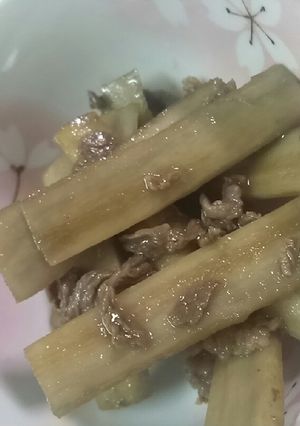 ゴボウと牛肉の炒め煮-レシピのメイン写真