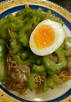 ゴーヤ好きの為のあんかけゴーヤ皿うどん-レシピのメイン写真