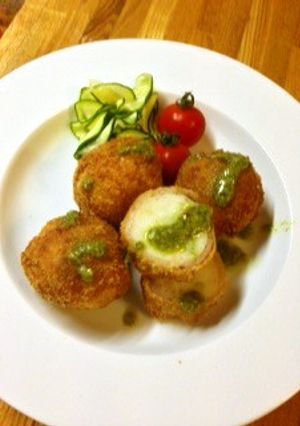 豚バラ肉でまきまきポテトコロッケ☆-レシピのメイン写真
