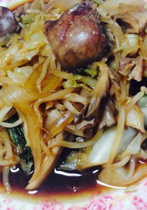 〜居酒屋風〜レバー野菜炒め-レシピのメイン写真