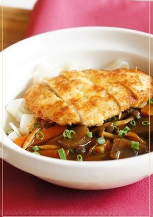 カツカレーきしめん～赤みそ風味～-レシピのメイン写真