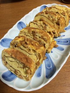 ふわふわ〜ん♪納豆入り卵焼き-レシピのメイン写真