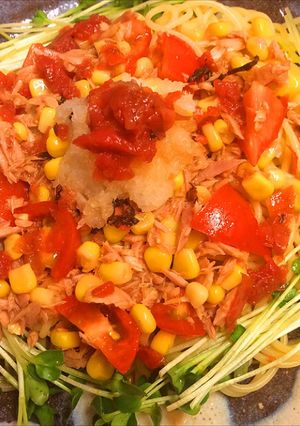 カラフル★冷製和風パスタ★-レシピのメイン写真