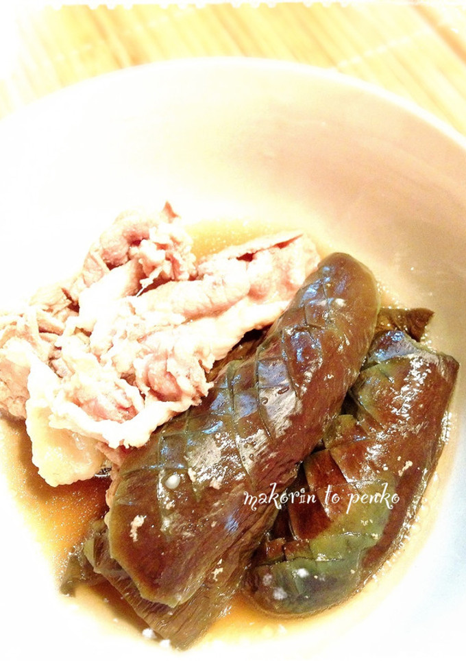 めんつゆで簡単＊なすと豚肉の煮物-レシピのメイン写真