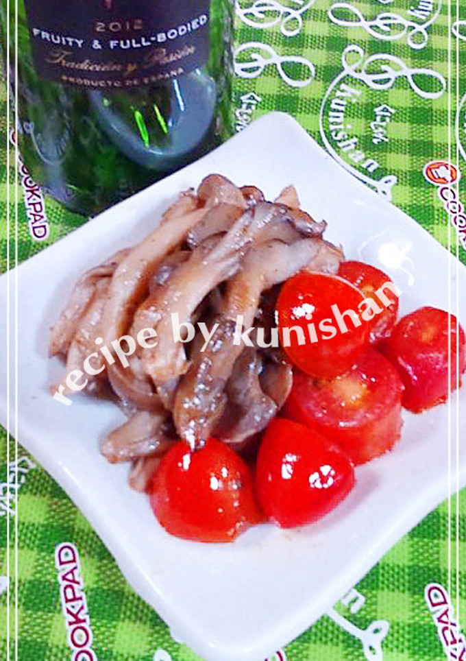 きのことトマトのごま油炒め♪-レシピのメイン写真