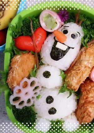踊るオラフキャラ弁-レシピのメイン写真