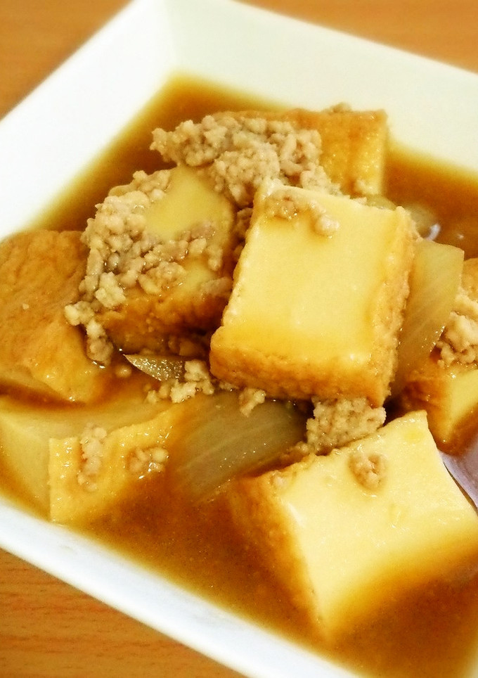 絹揚げ豆腐のそぼろあん-レシピのメイン写真