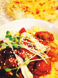 簡単唐揚げリメイク丼-レシピのメイン写真