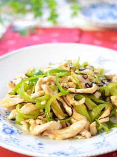 塩昆布だけ!ムネ肉とピーマンの細切り炒-レシピのメイン写真