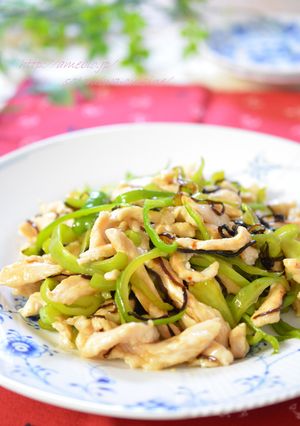 塩昆布だけ！ムネ肉とピーマンの細切り炒-レシピのメイン写真