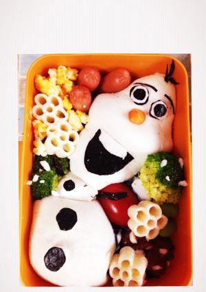 触りたくなる★ふわふわオラフキャラ弁☆-レシピのメイン写真