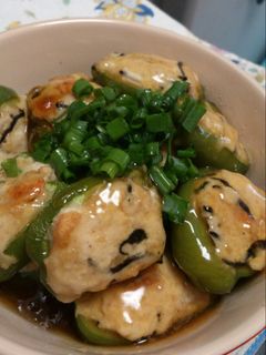ピーマンの肉詰め和風あんかけ-レシピのメイン写真