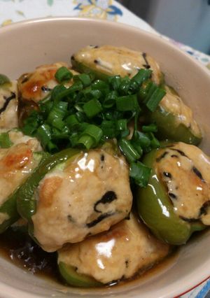 ピーマンの肉詰め和風あんかけ-レシピのメイン写真