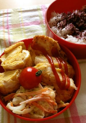 鶏むね肉のピカタ弁当-レシピのメイン写真